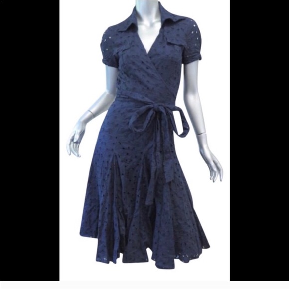 DIane Von Furstenberg “Taffy” Navy Dress - Picture 2 of 3